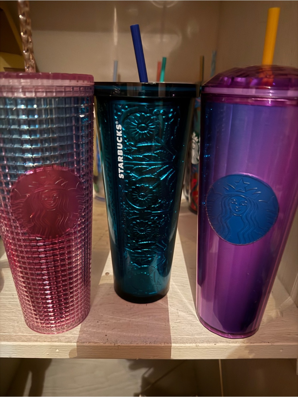 Starbucks Shimmer Tumbler Trio in Pink, Teal, Purple